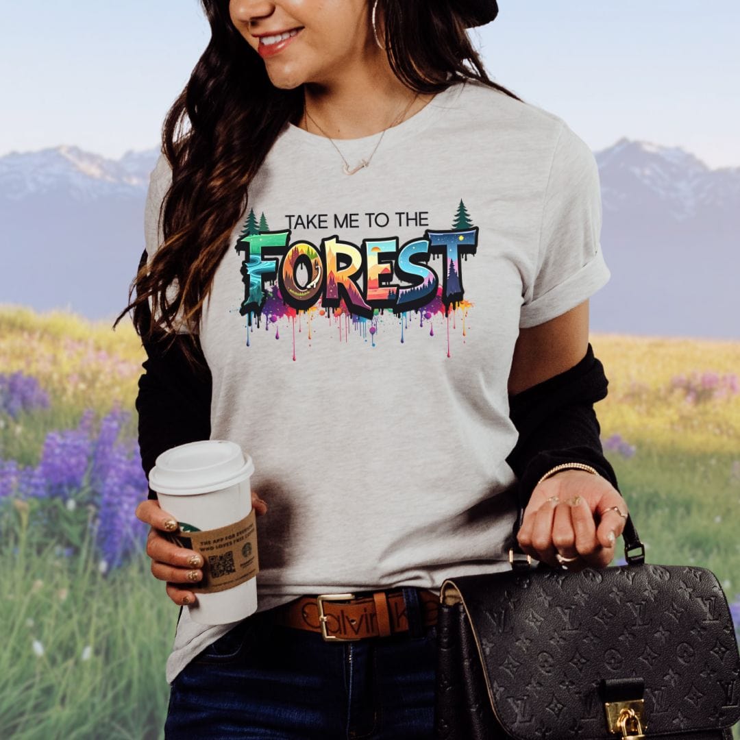 Graffiti Style Forest Vibes Softstyle Tee