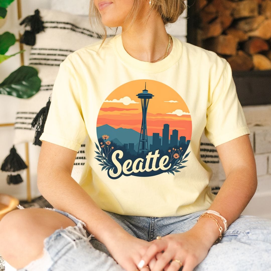 Sunny Seattle Vintage Style Tee