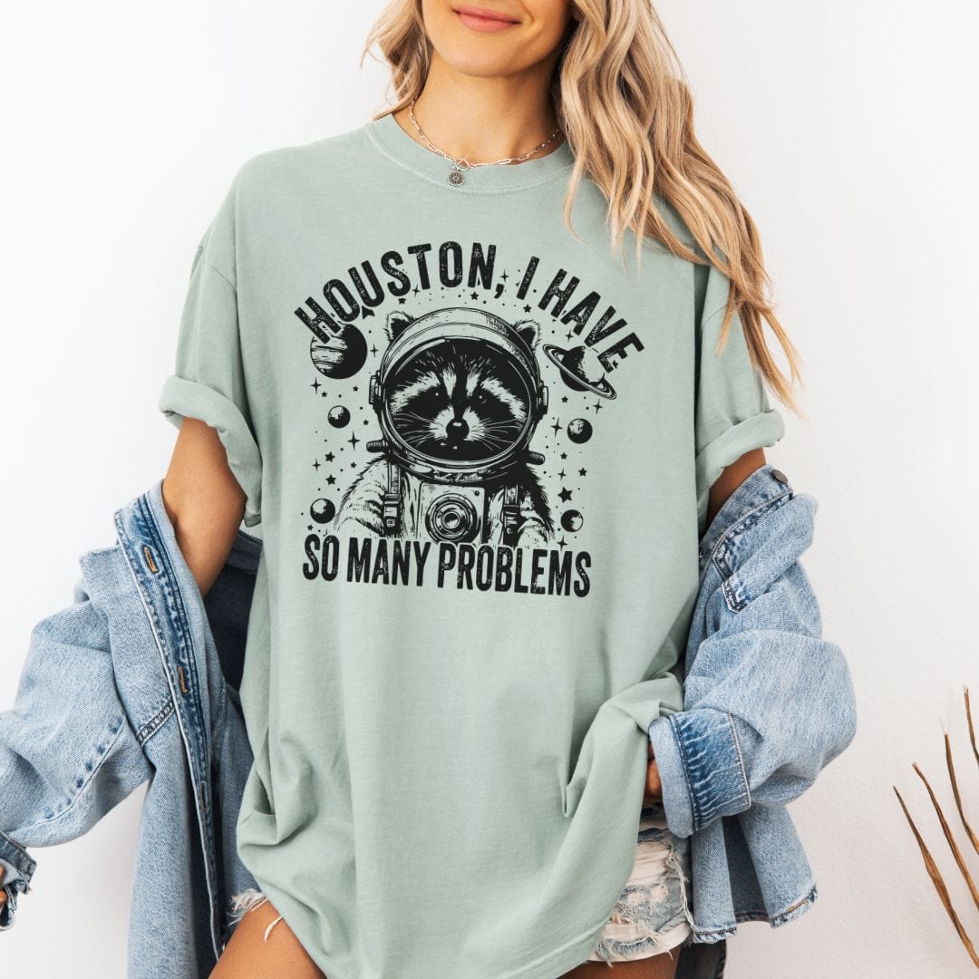 Funny Racoon Problems, Vintage Style Tee