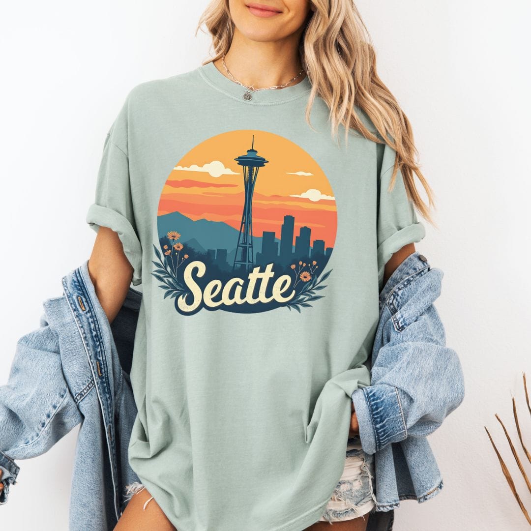 Sunny Seattle Vintage Style Tee