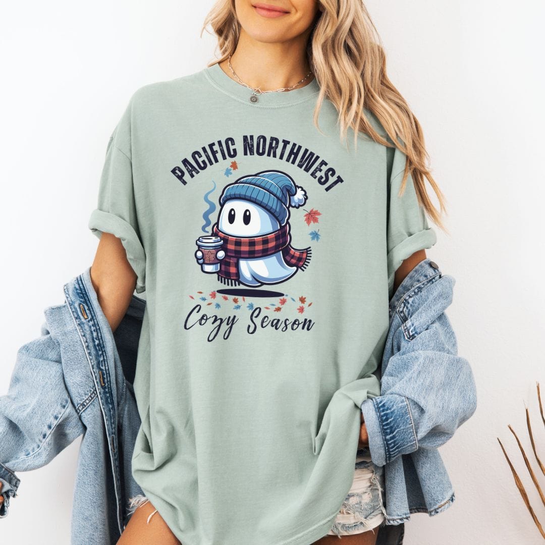 Pacific Northwest Ghostly Cozy Season, Vintage Style Tee