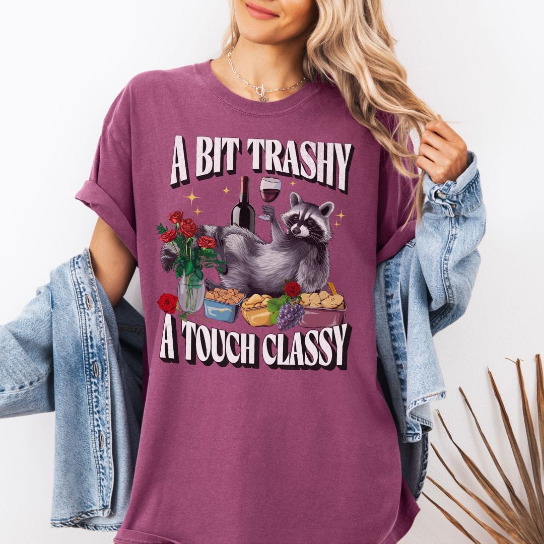 Trash and Class Racoon Vintage Style Tee