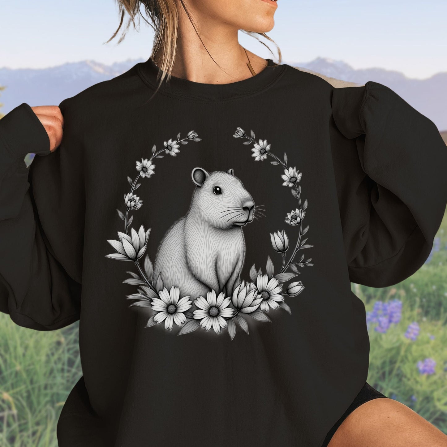 Capybara Serenity Softstyle Sweatshirt