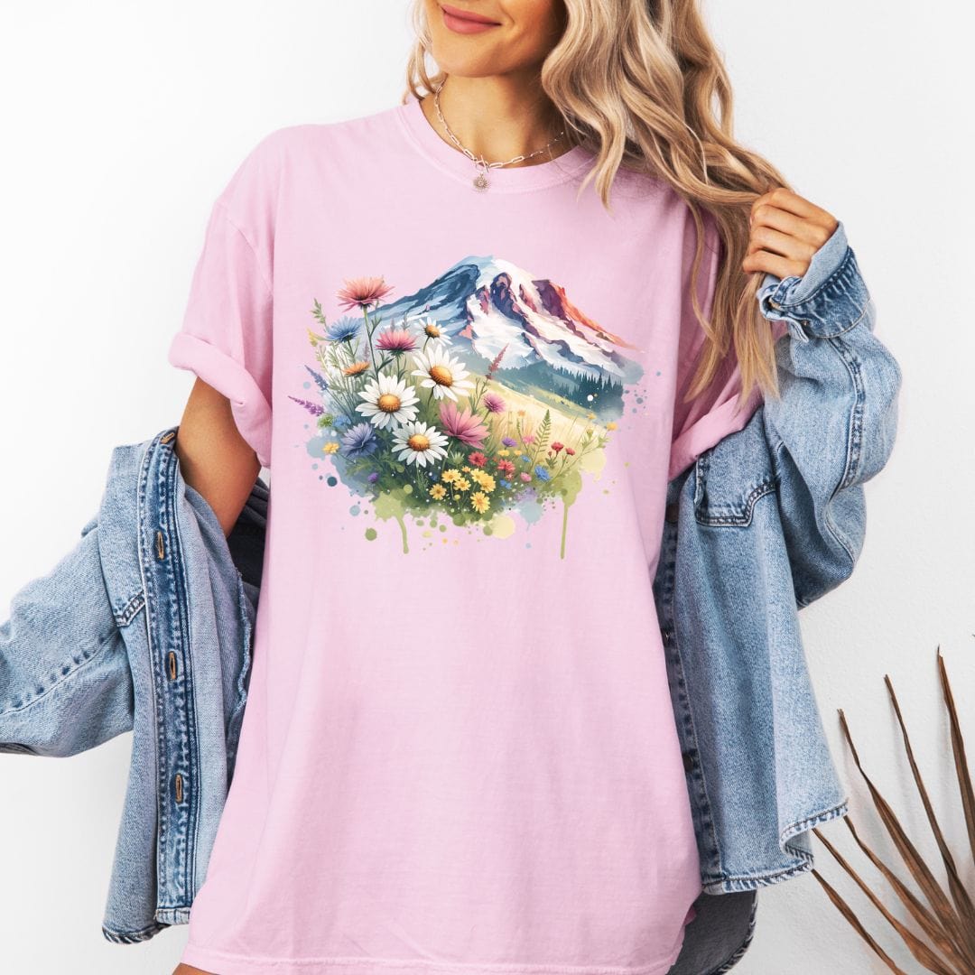 Mount Rainier Spring Vintage Style Tee