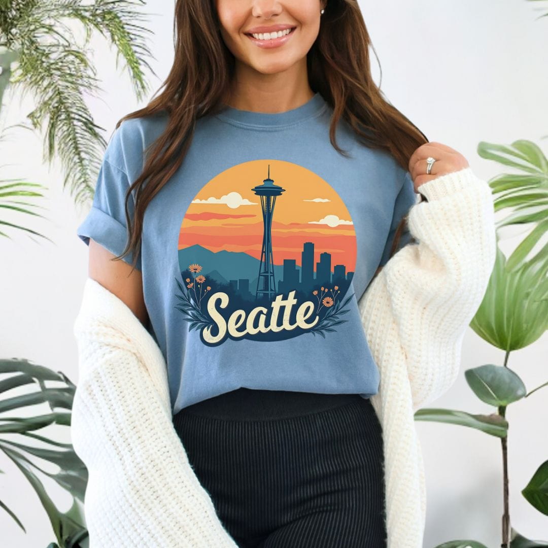 Sunny Seattle Vintage Style Tee