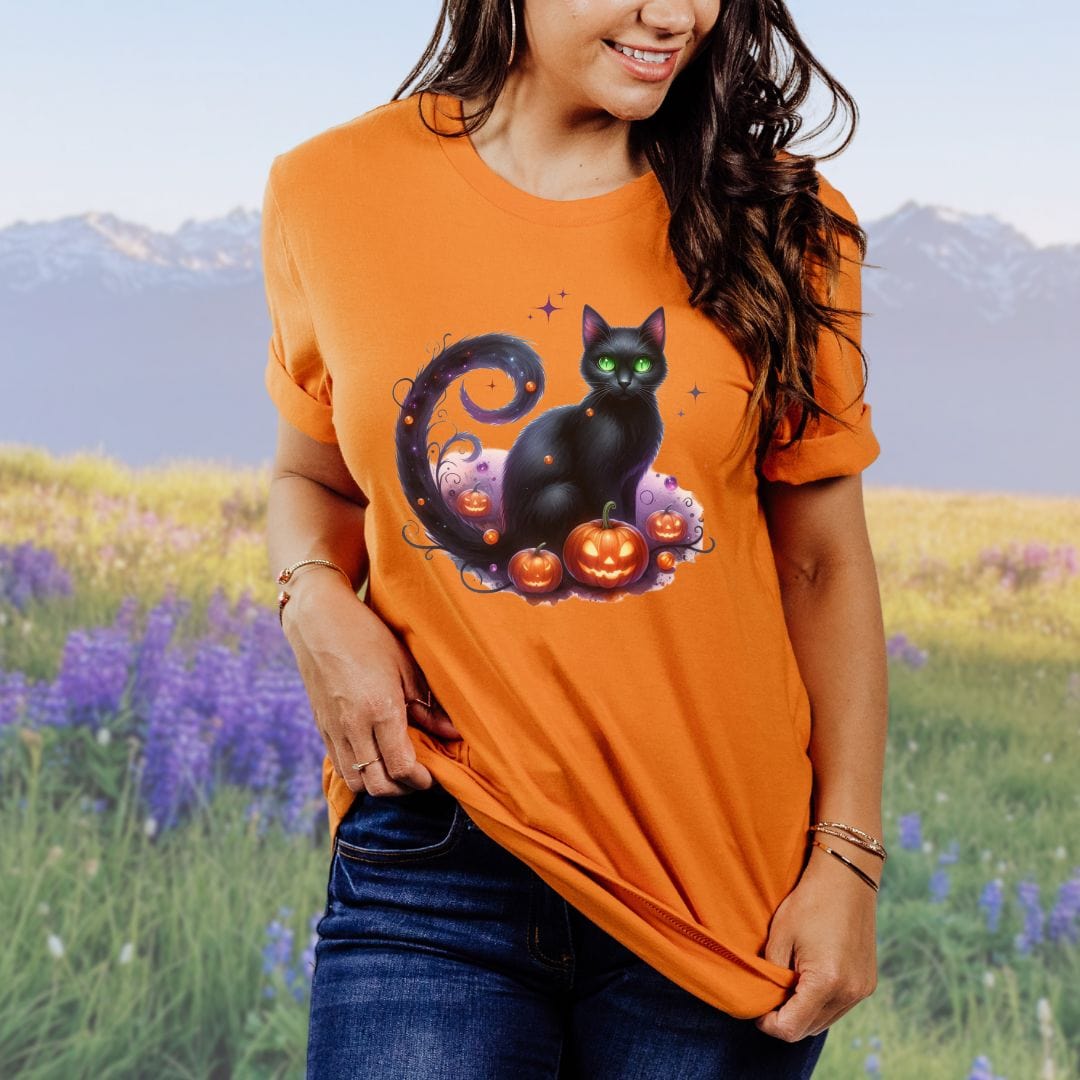 Starry Pumpkin Cat Softstyle Tee