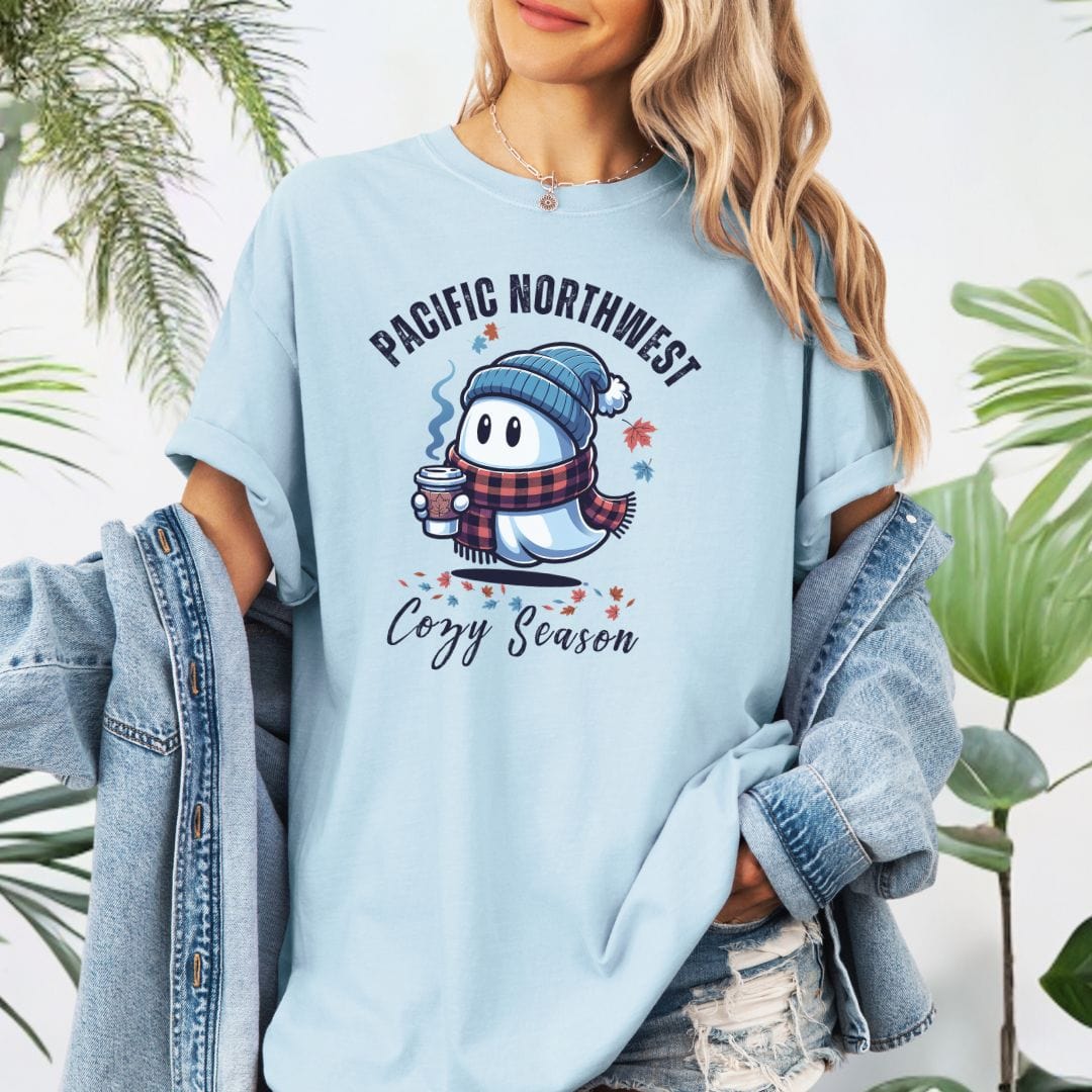 Pacific Northwest Ghostly Cozy Season, Vintage Style Tee