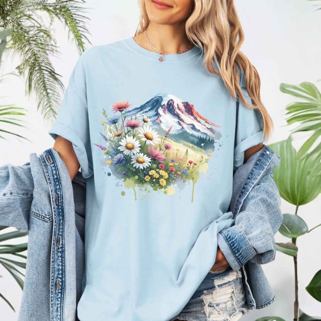 Mount Rainier Spring Vintage Style Tee