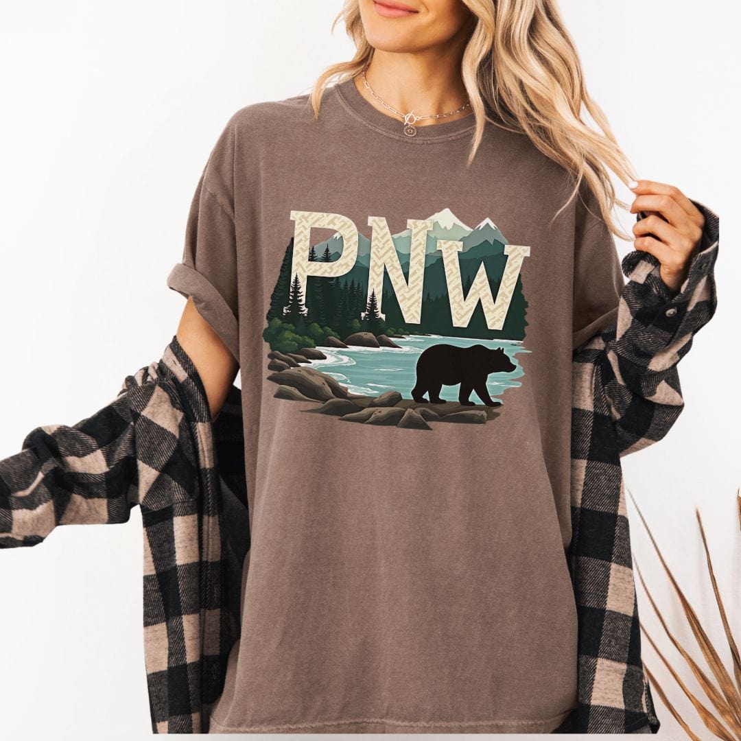 PNW Bear Outdoorsy Vintage Style Tee