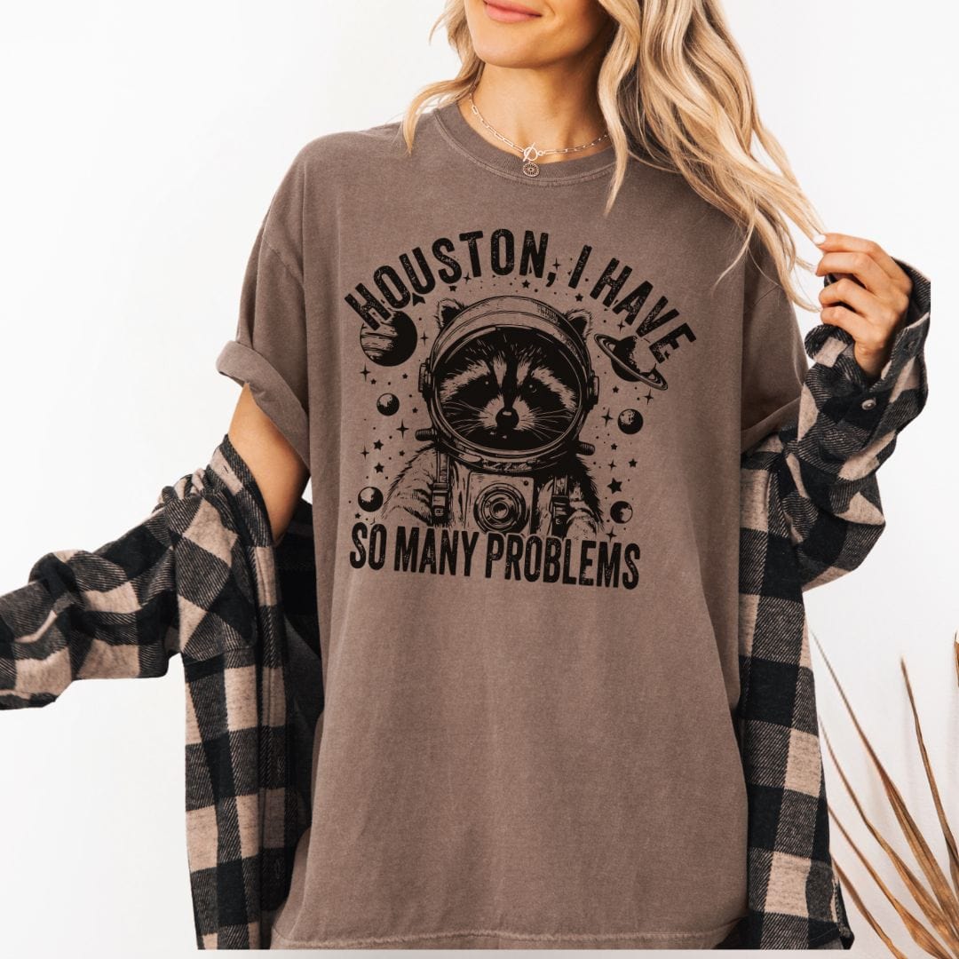 Funny Racoon Problems, Vintage Style Tee