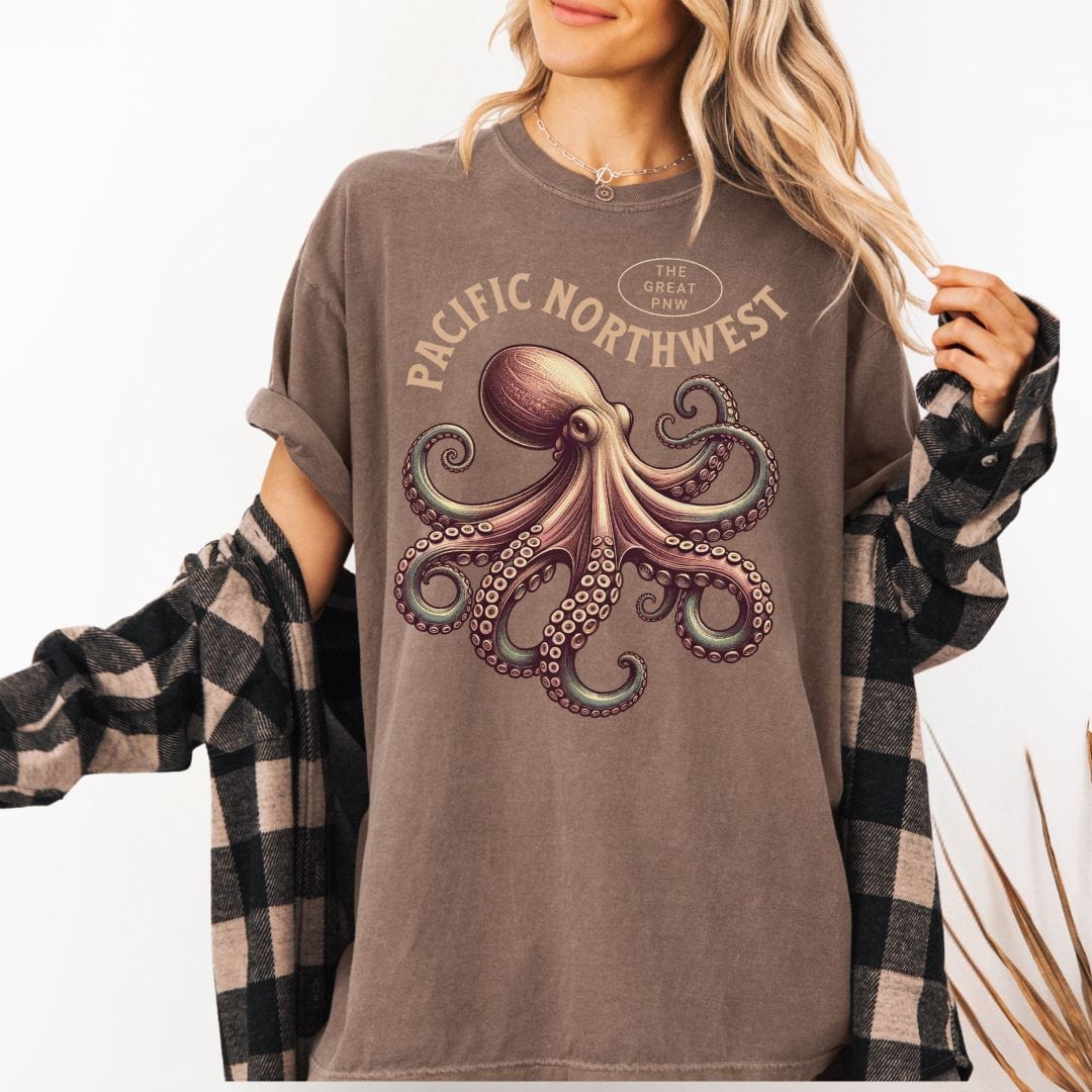 The Great PNW Octopus Vintage Style Tee