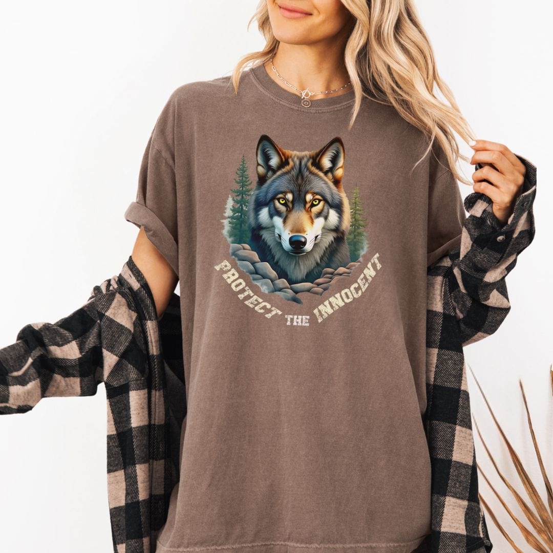 Protect the Innocent, Wolf Vintage Style Tee