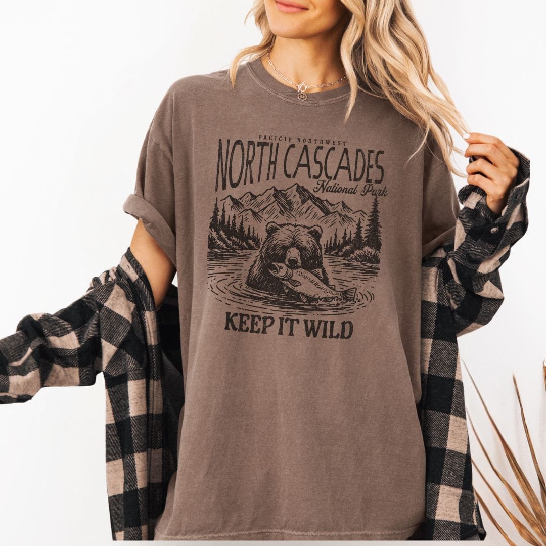 Pacific Northwest North Cascades Souvenir Vintage Style Tee