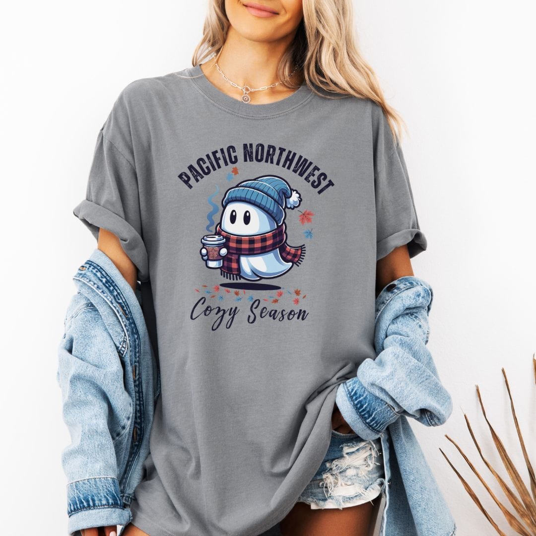 Pacific Northwest Ghostly Cozy Season, Vintage Style Tee