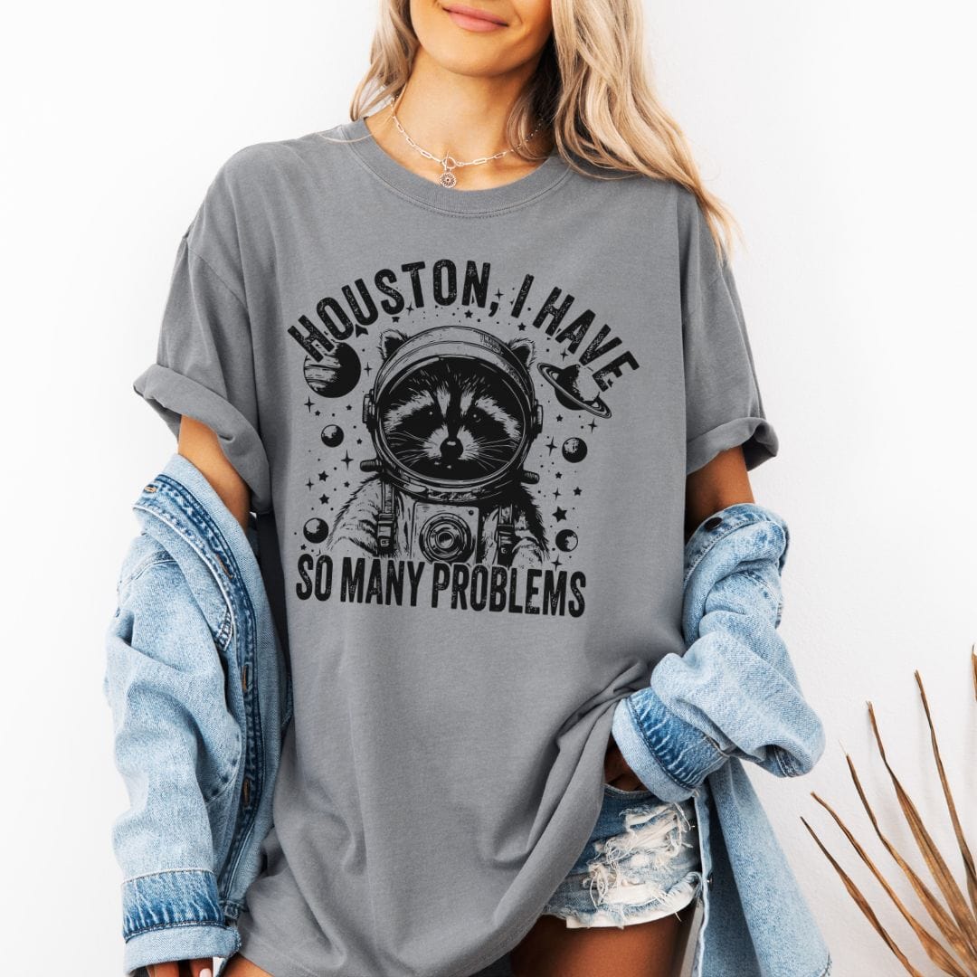 Funny Racoon Problems, Vintage Style Tee