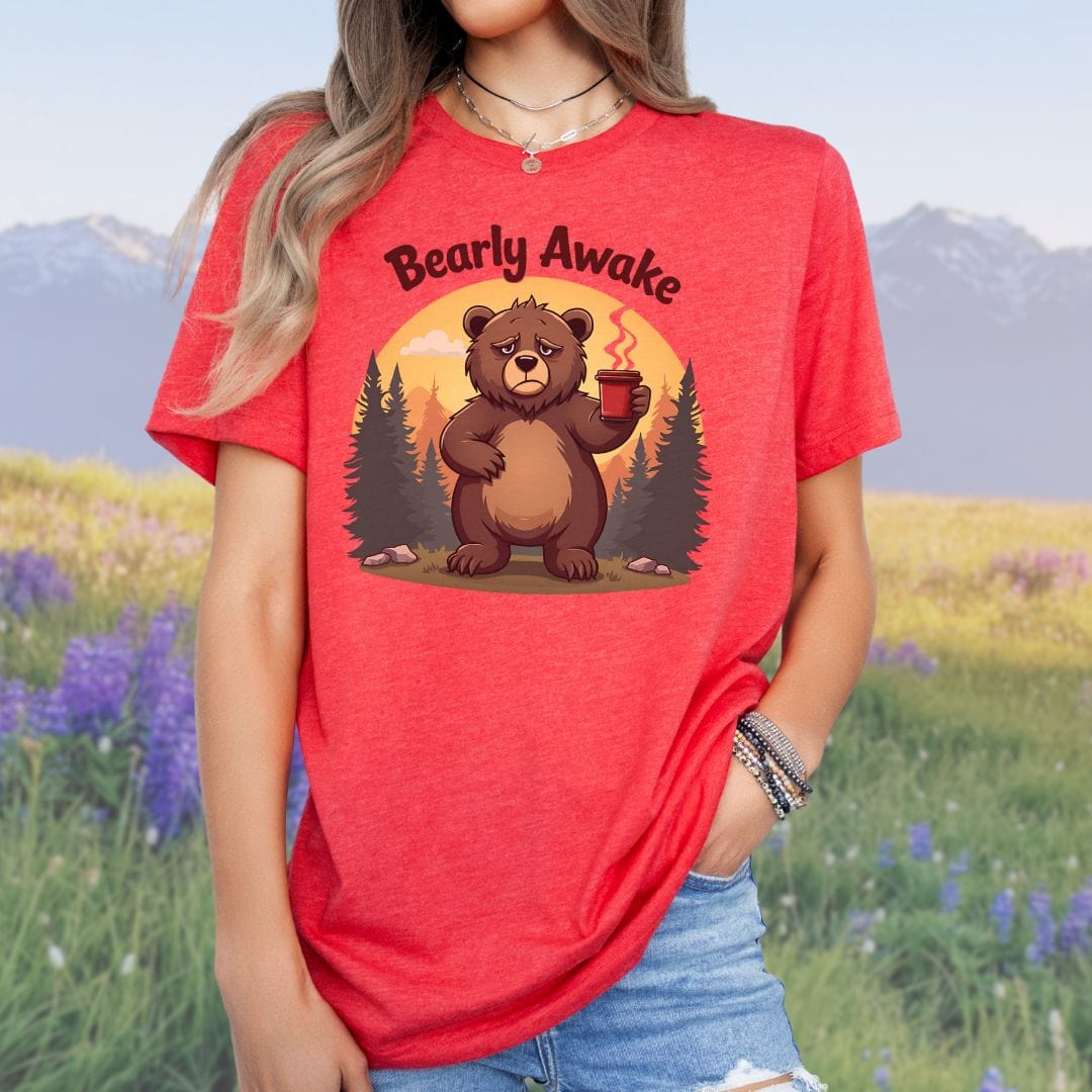 Bearly Awake Sleepy Bear Softstyle Tee