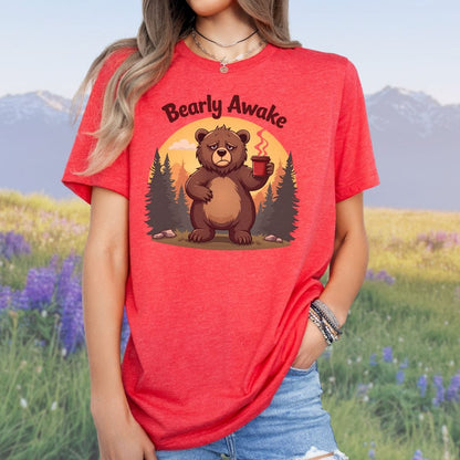 Bearly Awake Sleepy Bear Softstyle Tee