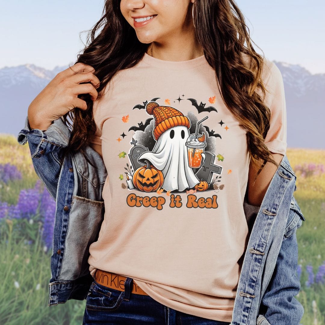 Creep it Real, Pacific Northwest Fall Ghost Pumpkin Coffee Softstyle Tee