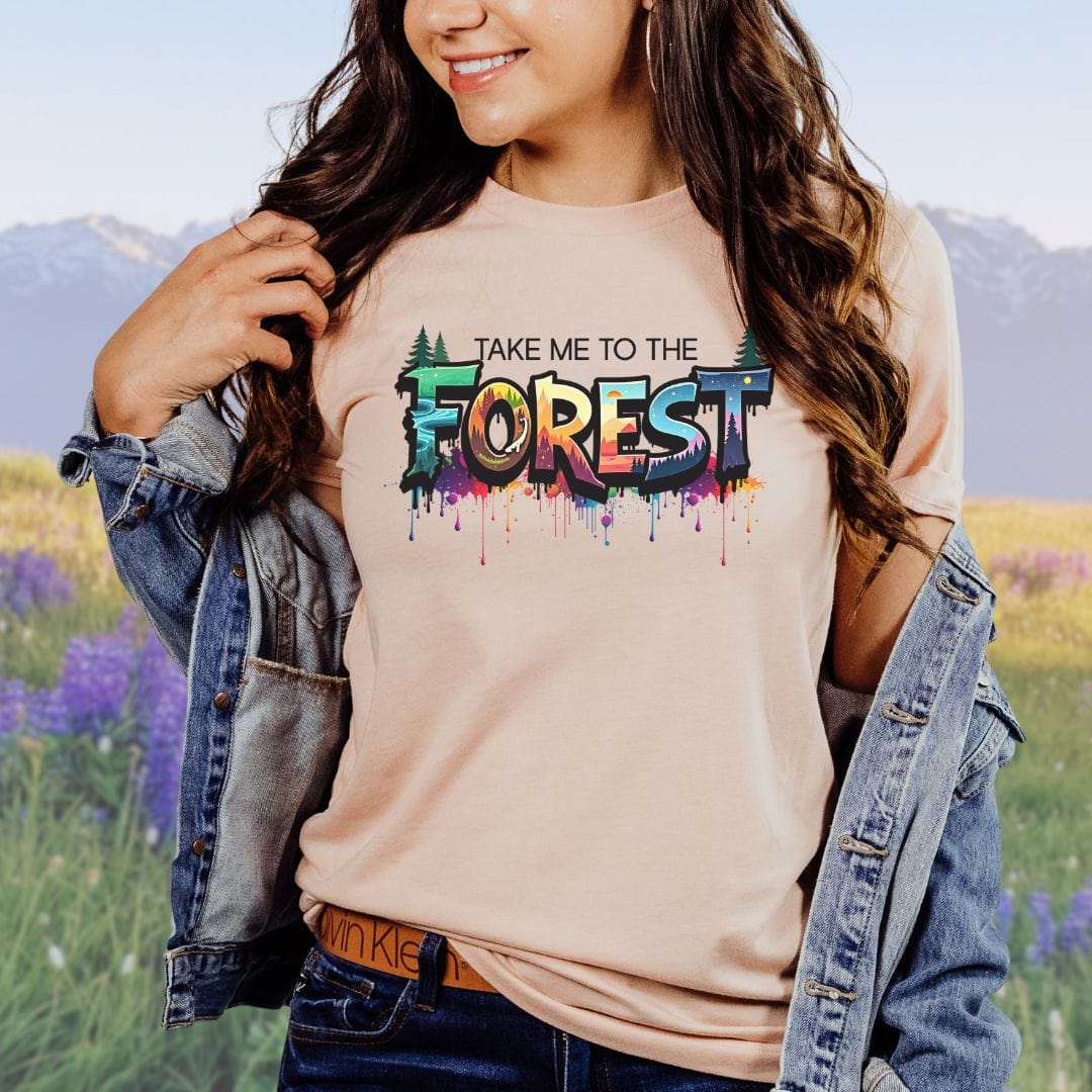 Graffiti Style Forest Vibes Softstyle Tee