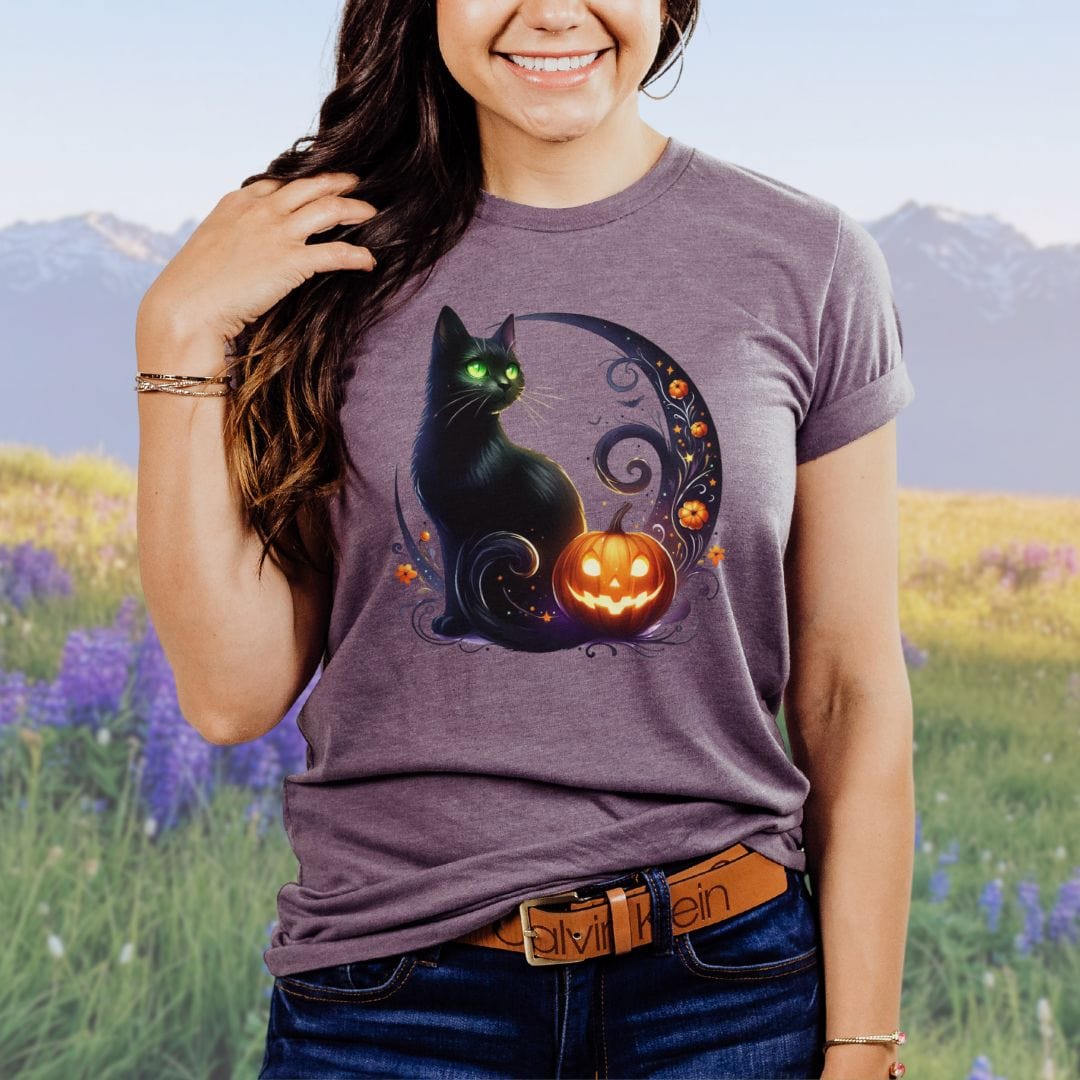 Green Eyed Pumpkin Cat Softstyle Tee