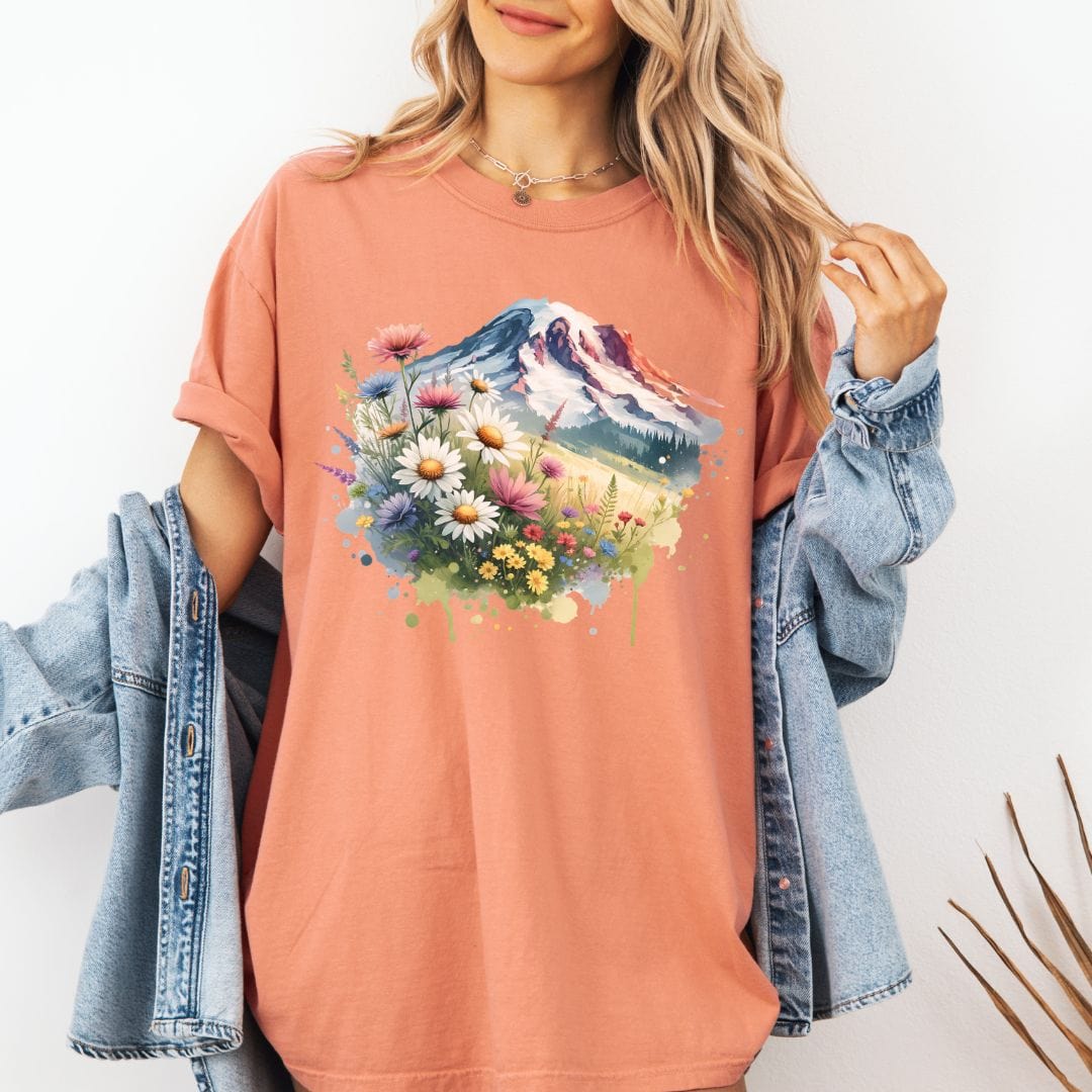 Mount Rainier Spring Vintage Style Tee