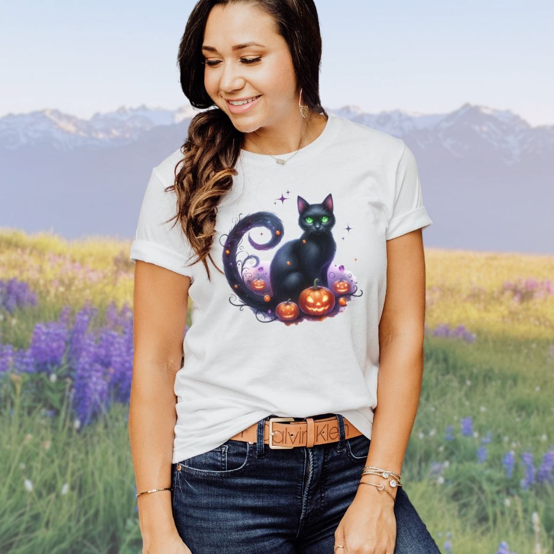 Starry Pumpkin Cat Softstyle Tee